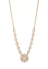  Flower Cubic Zirconia Pendant Necklace