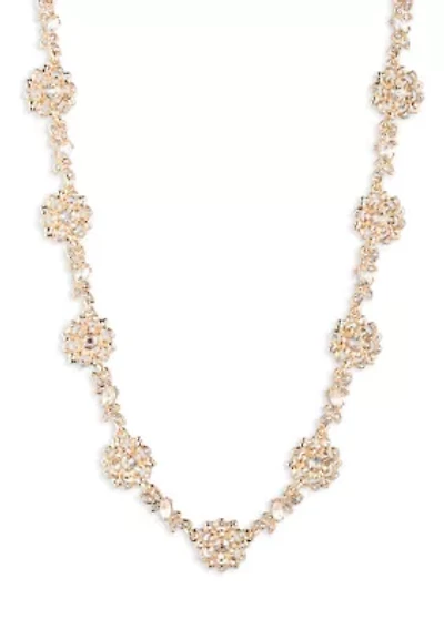 Floral Station Collar Necklace