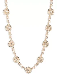 Floral Station Collar Necklace