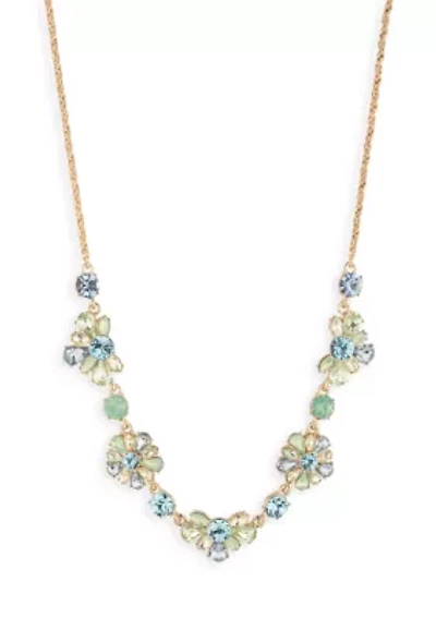Blue Cluster Frontal Necklace