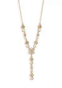 Crystal Flower Y-Necklace
