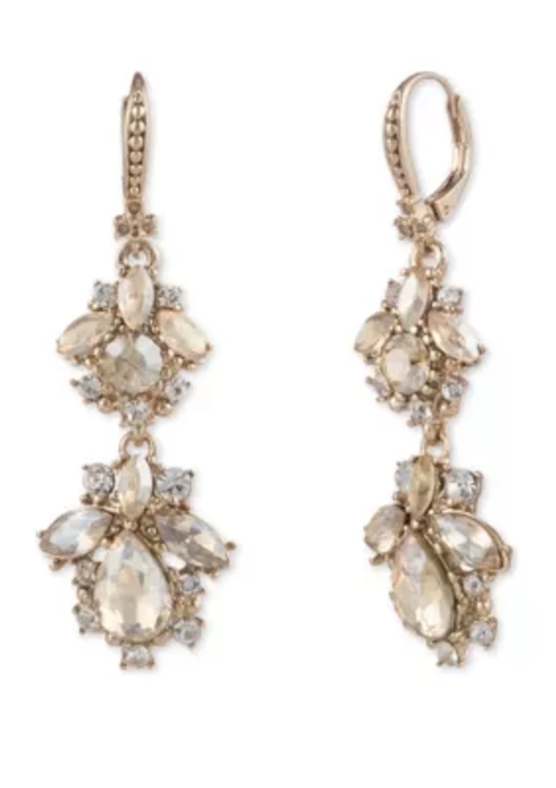 Cluster Double Drop Earrings