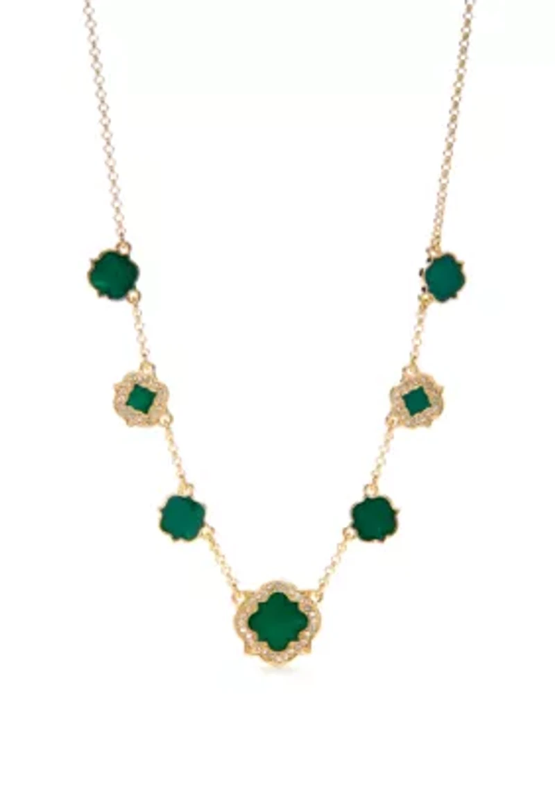 Quatrefoil Station Necklace