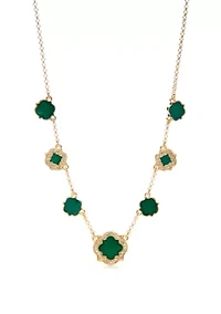 Quatrefoil Station Necklace