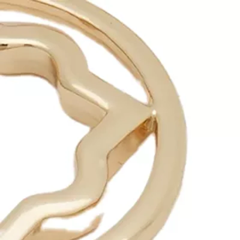 Gold Tone Foil Charm Flex Bracelet