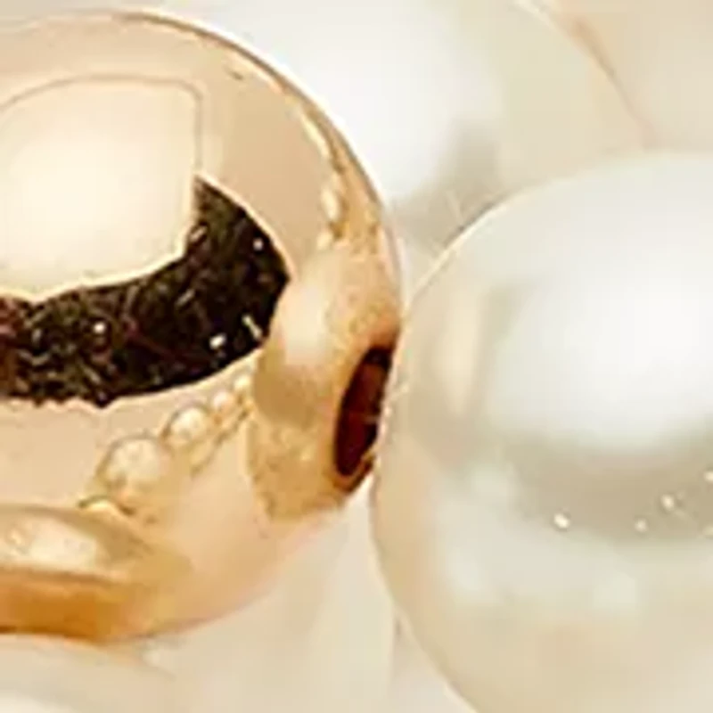Gold Tone Pearl Bracelet Set