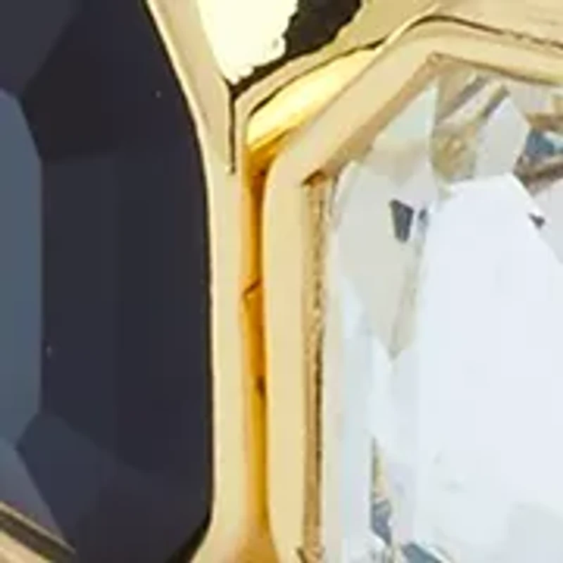 Gold Tone Emerald Cut Stretch Bracelet