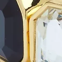 Gold Tone Emerald Cut Stretch Bracelet