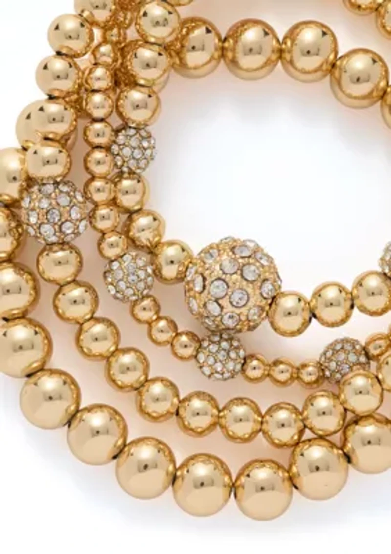 Fireball Bead Stretch Bracelet Set