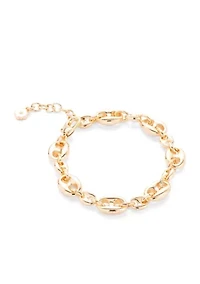 Gold Tone Mariner Link Bracelet
