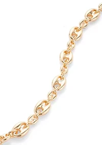 Gold Tone Mariner Link Bracelet