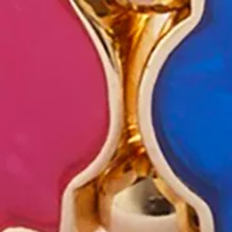 Gold Tone Foil Motif Stretch Bracelet