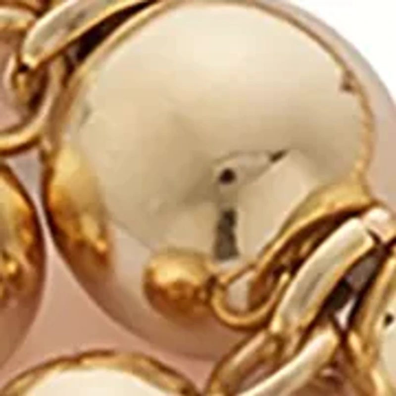 Gold Tone Shaky Bead Stretch Bracelet