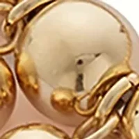 Gold Tone Shaky Bead Stretch Bracelet