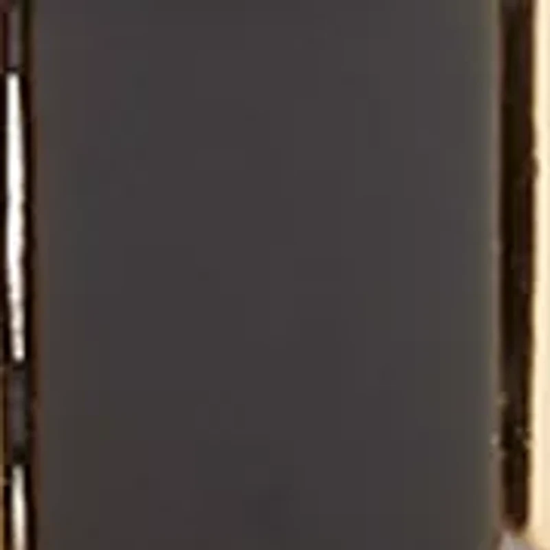 Gold Tone Black Wide Bead Stretch Bracelet