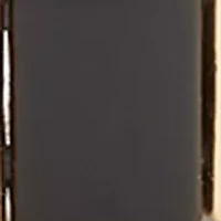 Gold Tone Black Wide Bead Stretch Bracelet