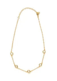 Crystal Double Drop Earrings and Frontal Necklace Set