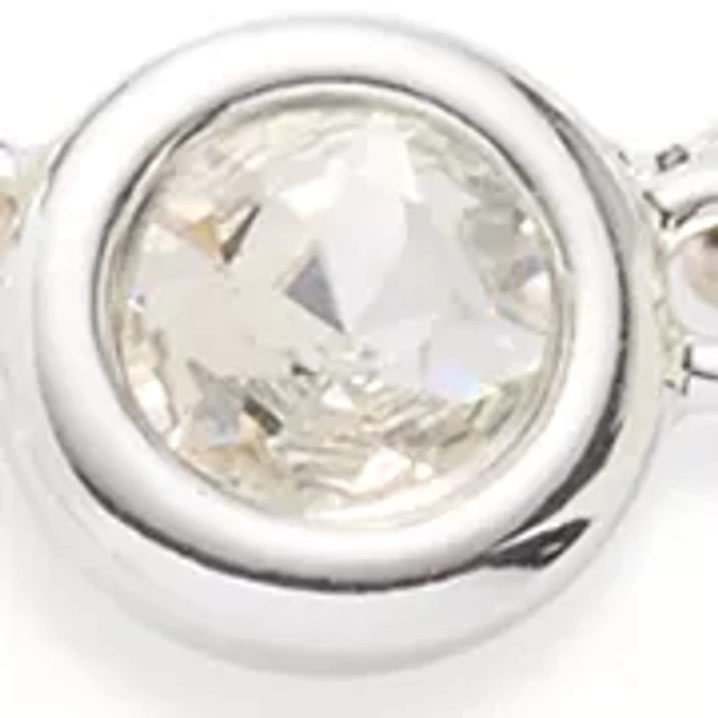 Crystal Double Drop Earrings and Frontal Necklace Set