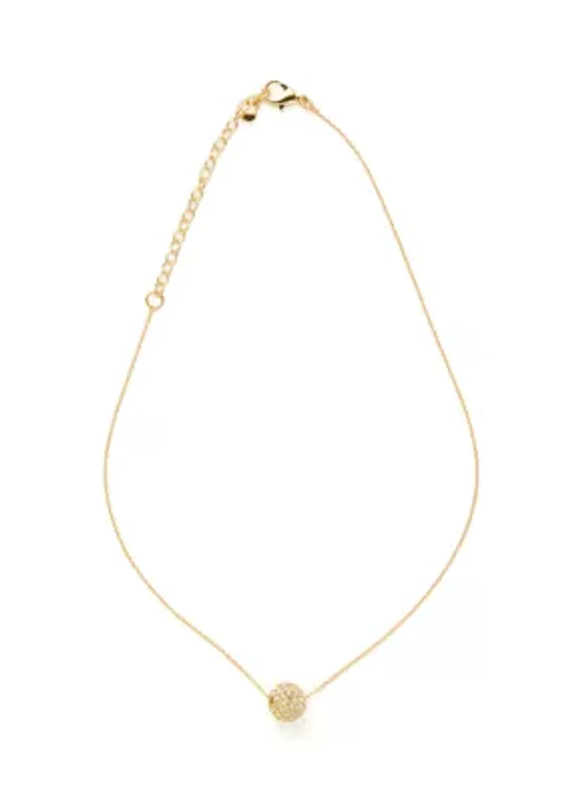 Crystal Fireball Linear Earrings and Necklace Set