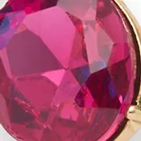 Gold Tone Drop Hoop Earrings and Shakey Frontal Necklace Set