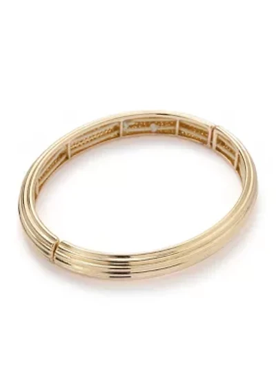 Textured Gold Tone Bangle Bracelet