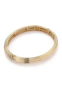 Textured Gold Tone Bangle Bracelet