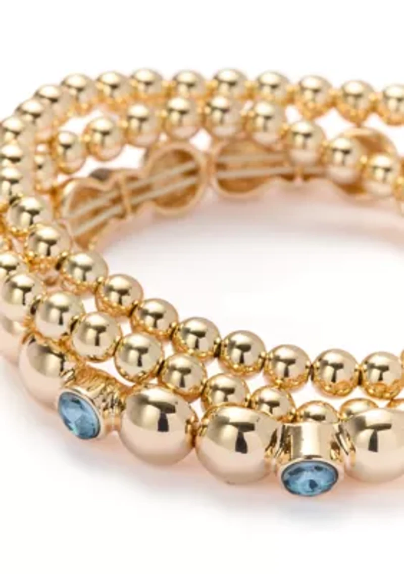 Crystal Beaded Bracelet Set