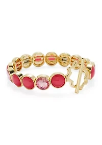 Crystal Toggle Charm Flex Bracelet
