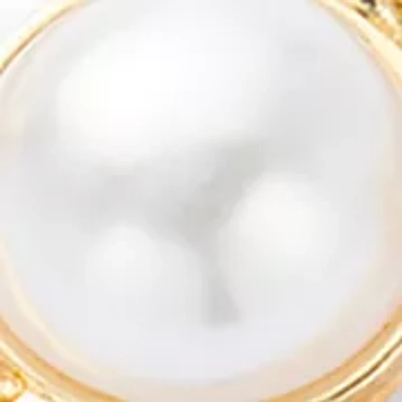 Oval Pavé Link Pearl Flex Bracelet