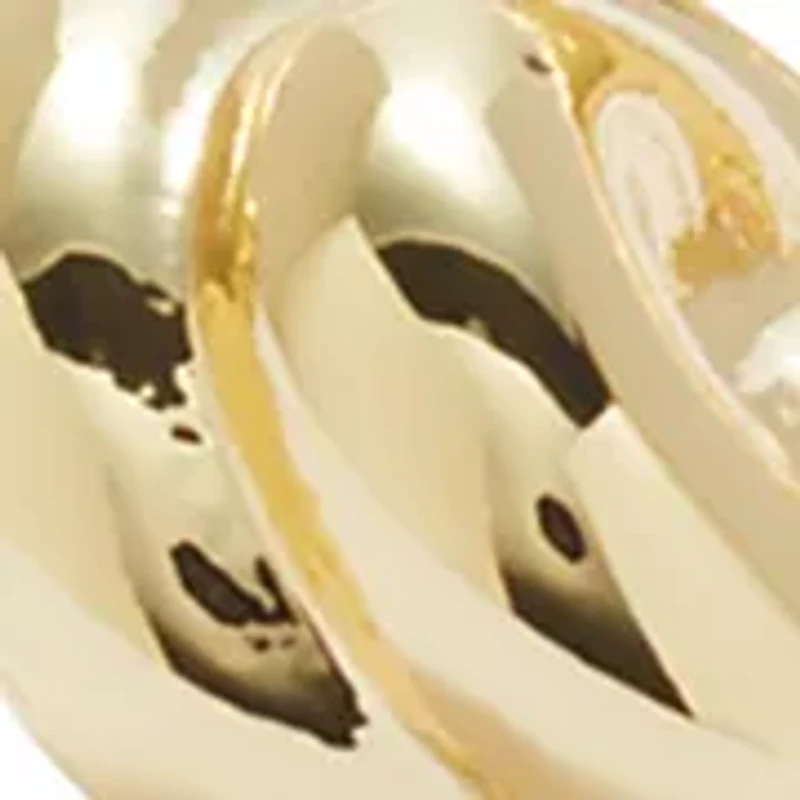 Knotted Gold Tone Cuff Bracelet