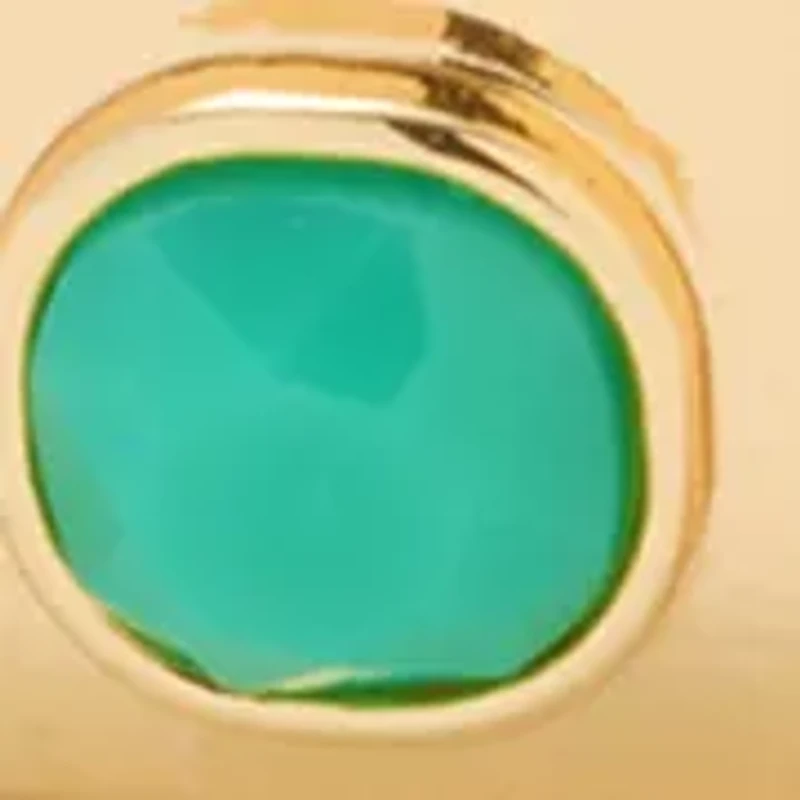 Stone Inlay Bangle Bracelet