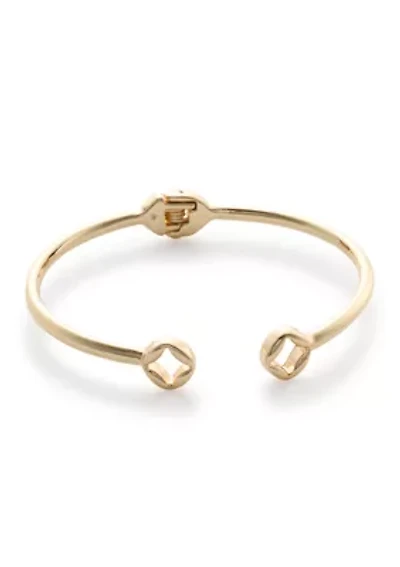 Ivy Signature Gold Tone Cuff Bracelet