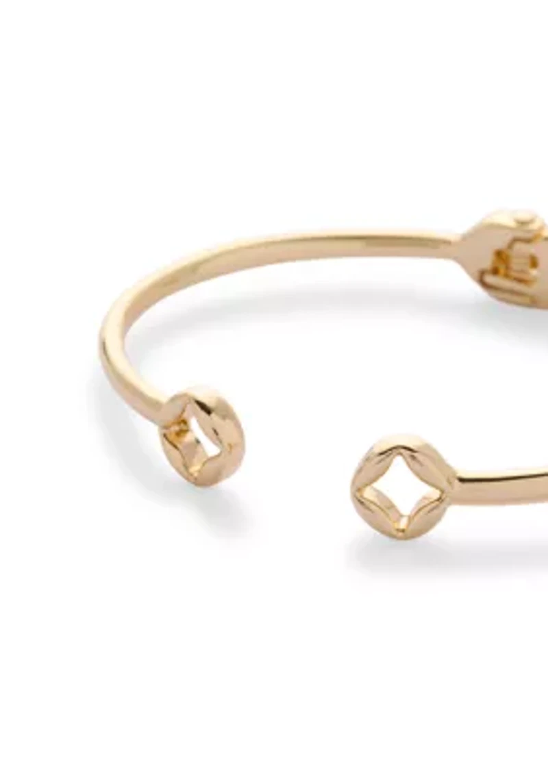 Ivy Signature Gold Tone Cuff Bracelet