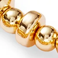 Puff Beaded Gold Tone Stretch Bracelet Trio Set