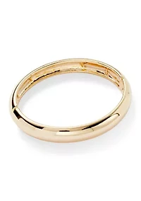 Thick Gold Tone Bangle Bracelet