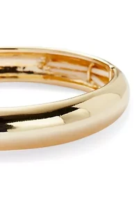 Thick Gold Tone Bangle Bracelet