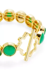 Crystal Toggle Charm Flex Bracelet