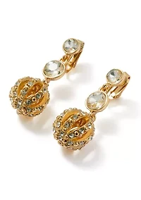 Crystal Ball Drop Earrings