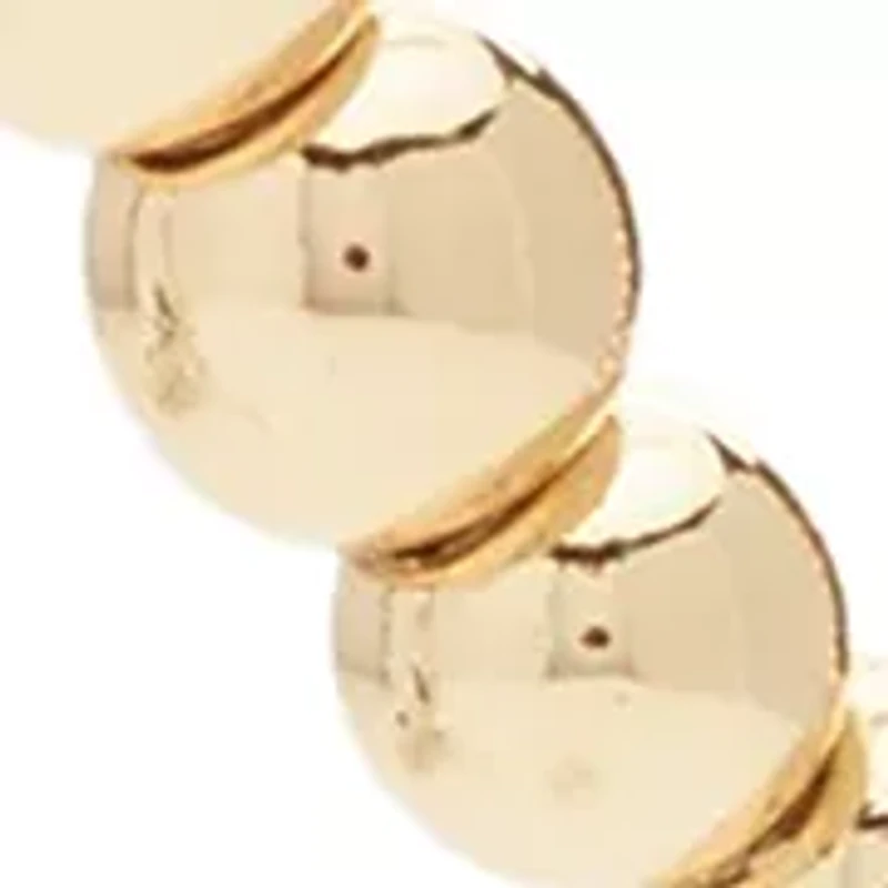 Bead C Hoop Earrings