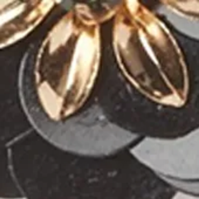 Flower Sequin Linear Earrings