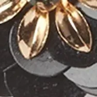 Flower Sequin Linear Earrings