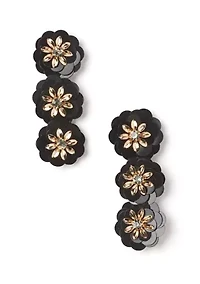 Flower Sequin Linear Earrings