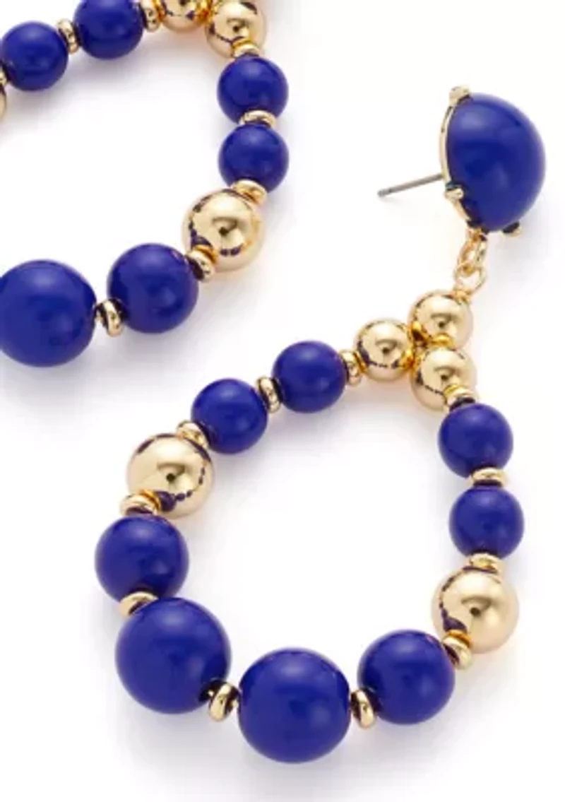 Beaded Orbital Drop Earrings