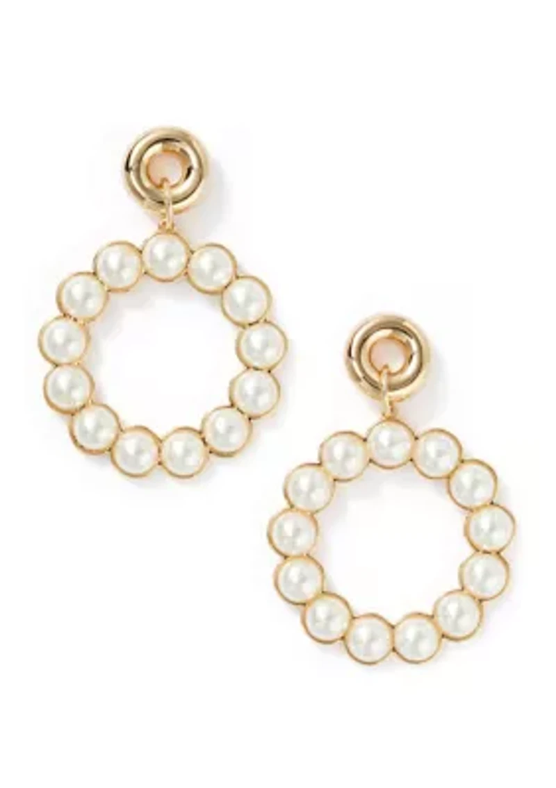 Pearl Pave Orbital Earrings