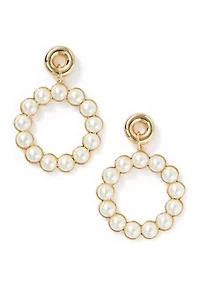 Pearl Pave Orbital Earrings