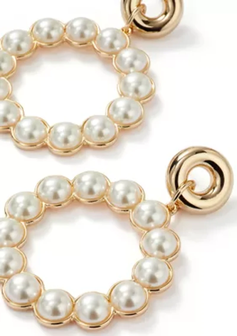 Pearl Pave Orbital Earrings