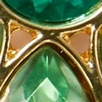  Green Stone Statement Earrings