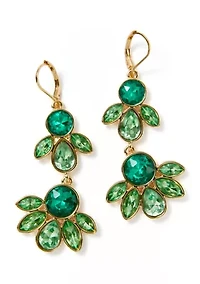  Green Stone Statement Earrings