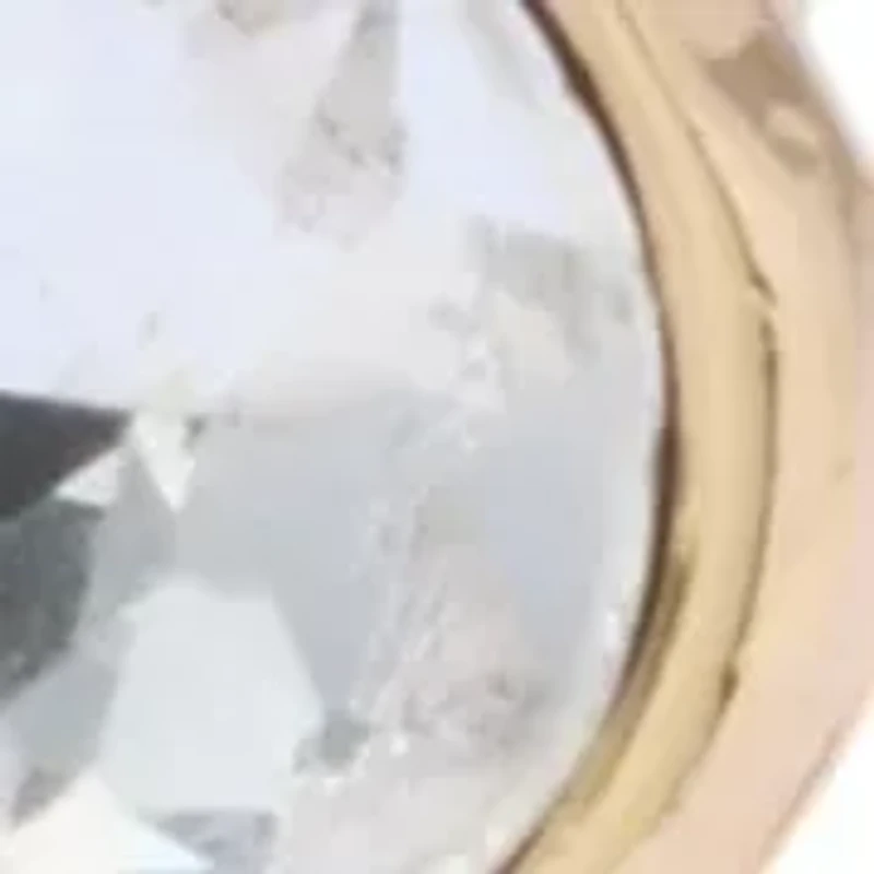 Crystal Pearl Stone C Hoop Earrings