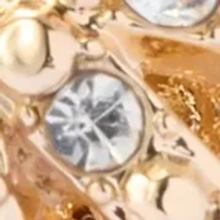 Crystal Ball Charm Hoop Earrings